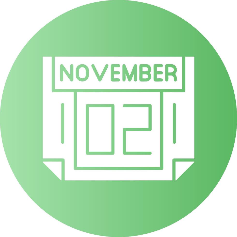 2 November Gradient Circle Icon vector