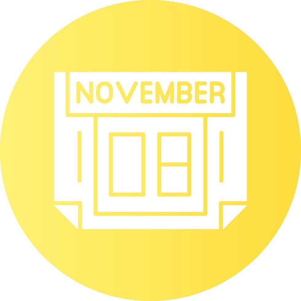 8 November Gradient Circle Icon vector
