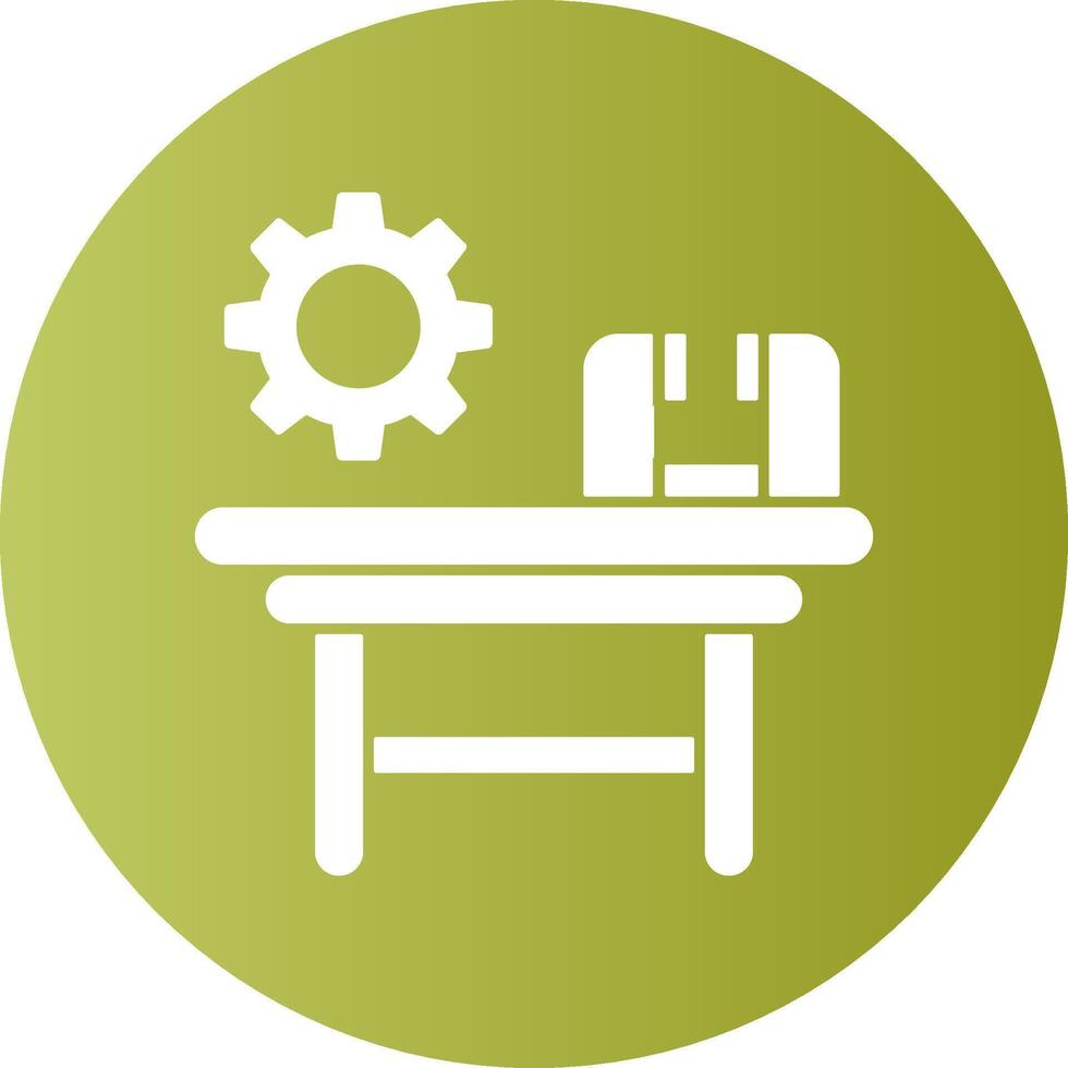 Workbench Gradient Circle Icon vector