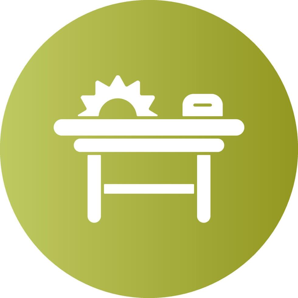 Sawmill Gradient Circle Icon vector