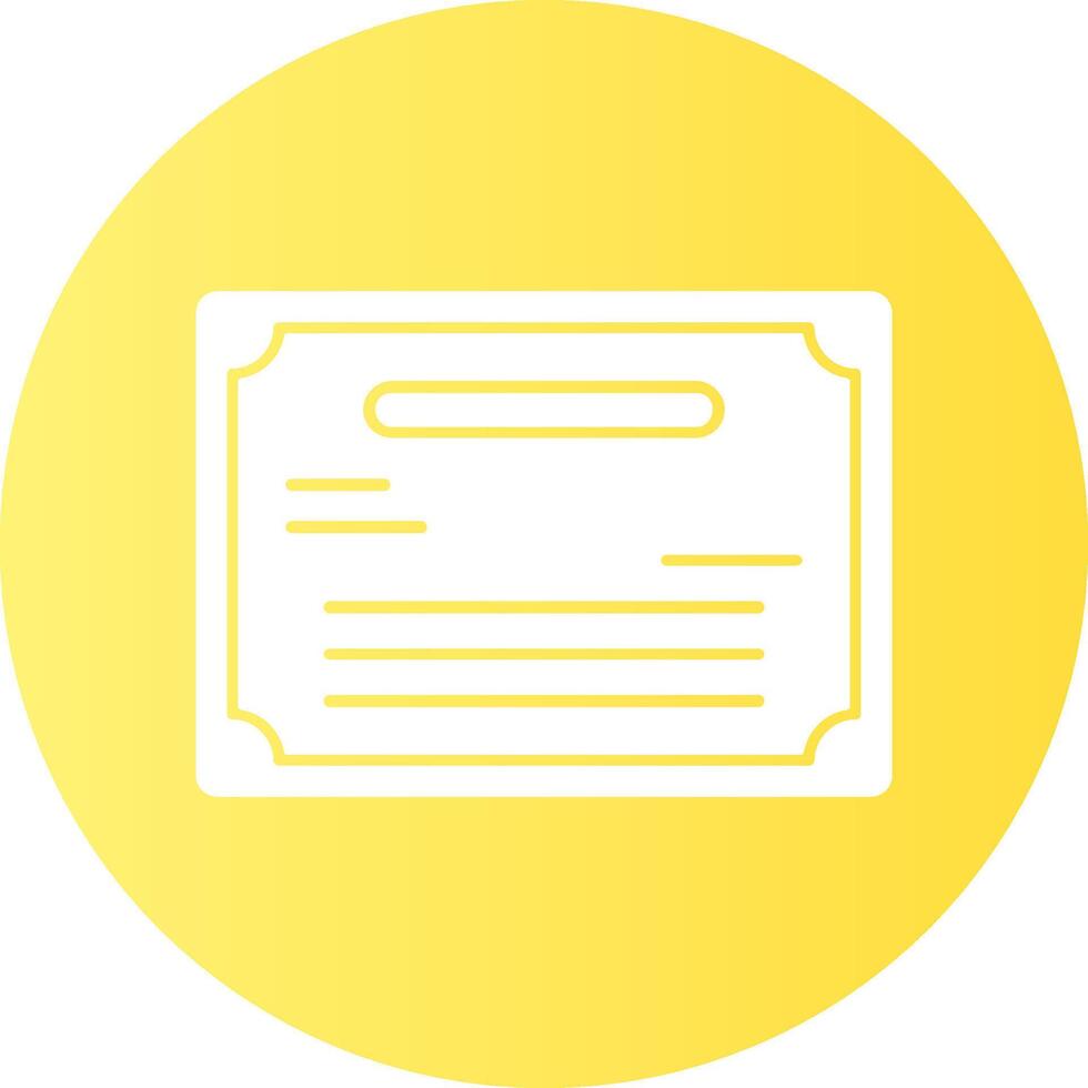 Skill Certification Gradient Circle Icon vector
