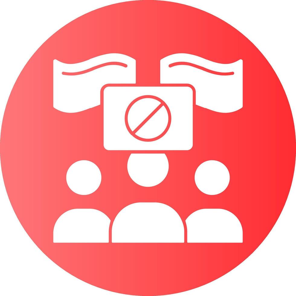 Union Rally Gradient Circle Icon vector