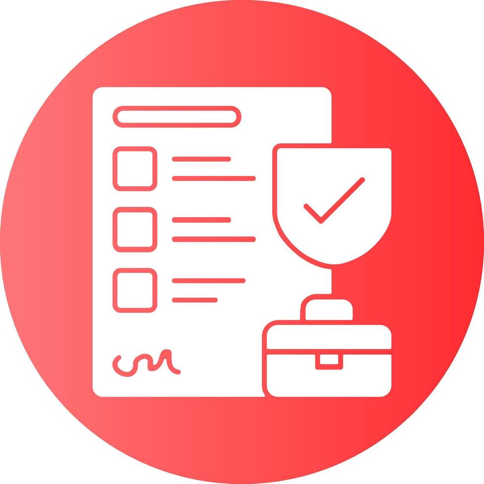 Job Security Gradient Circle Icon vector