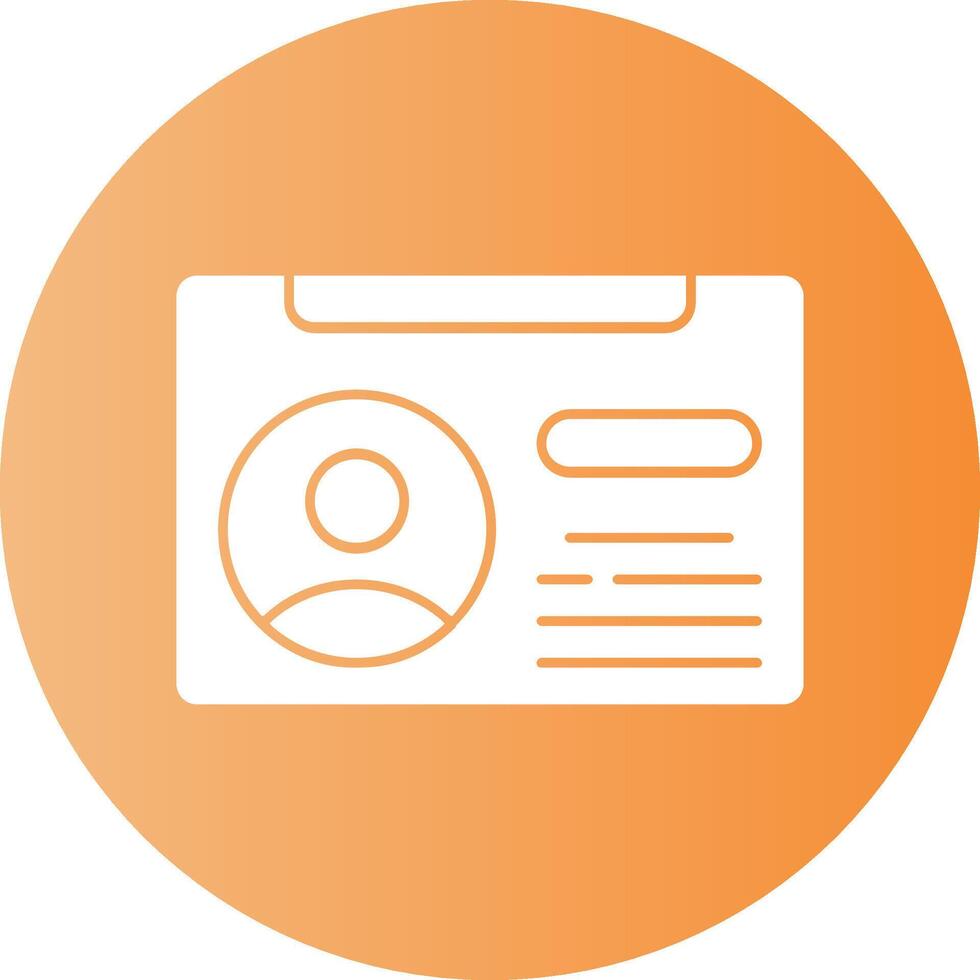 Union Membership Card Gradient Circle Icon vector