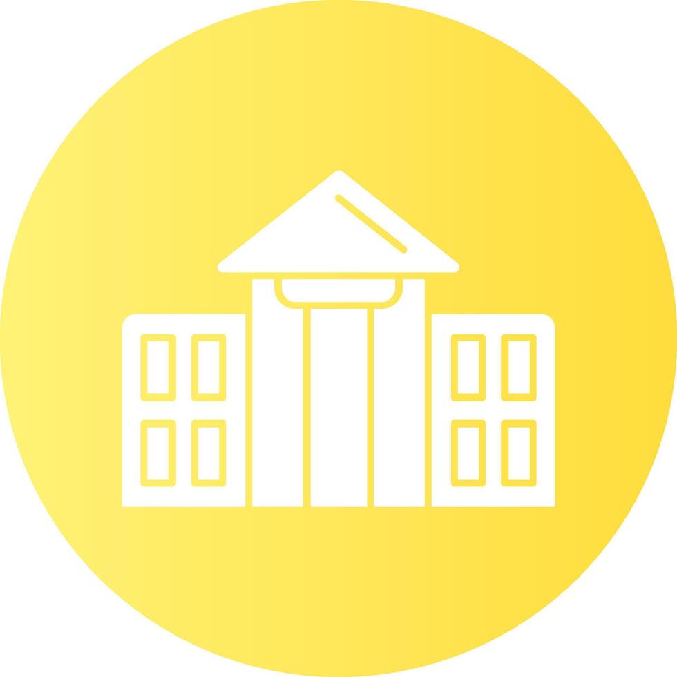 Union Building Gradient Circle Icon vector