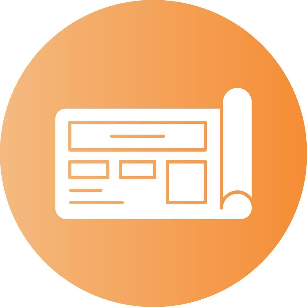 Blueprint Gradient Circle Icon vector