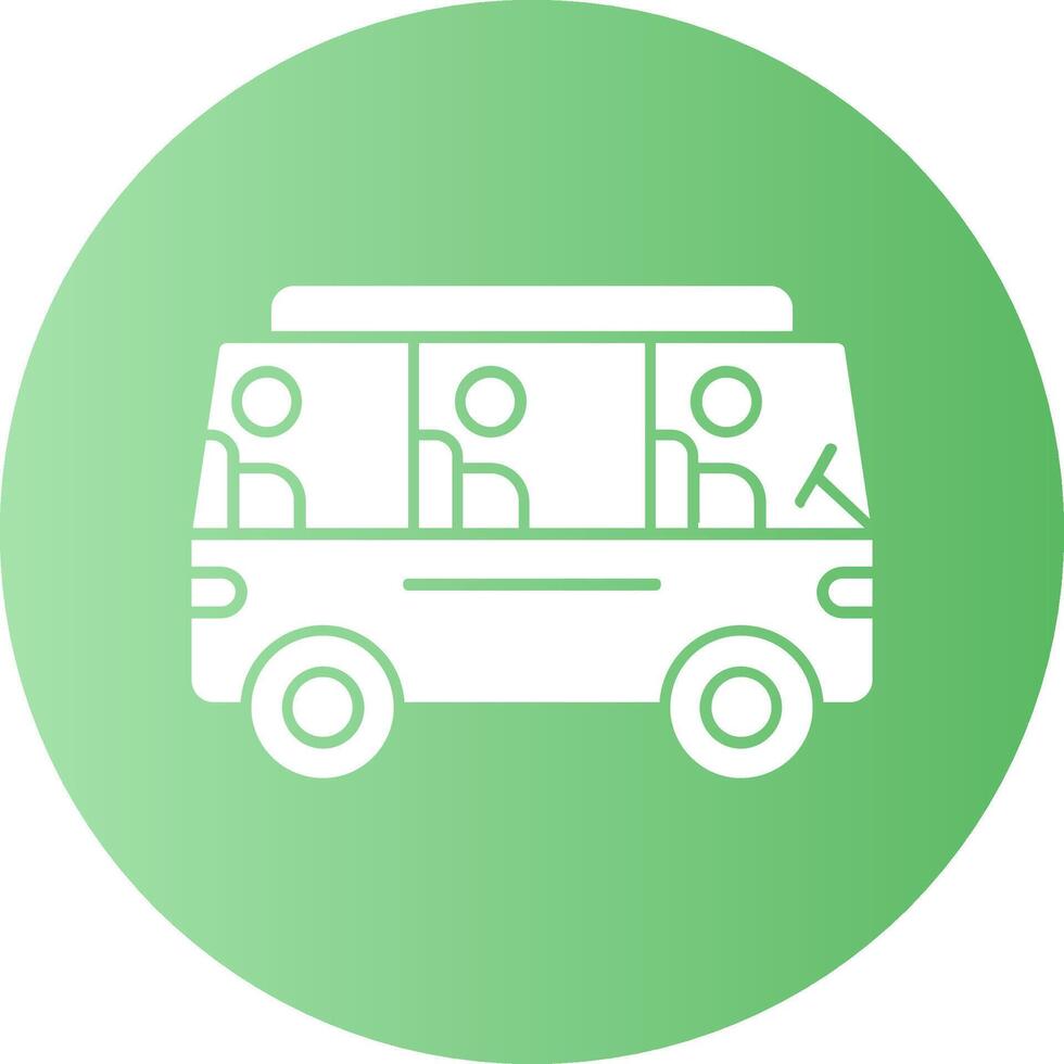 Bus for commute Gradient Circle Icon vector