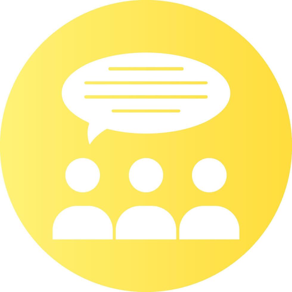 Union Meeting Gradient Circle Icon vector
