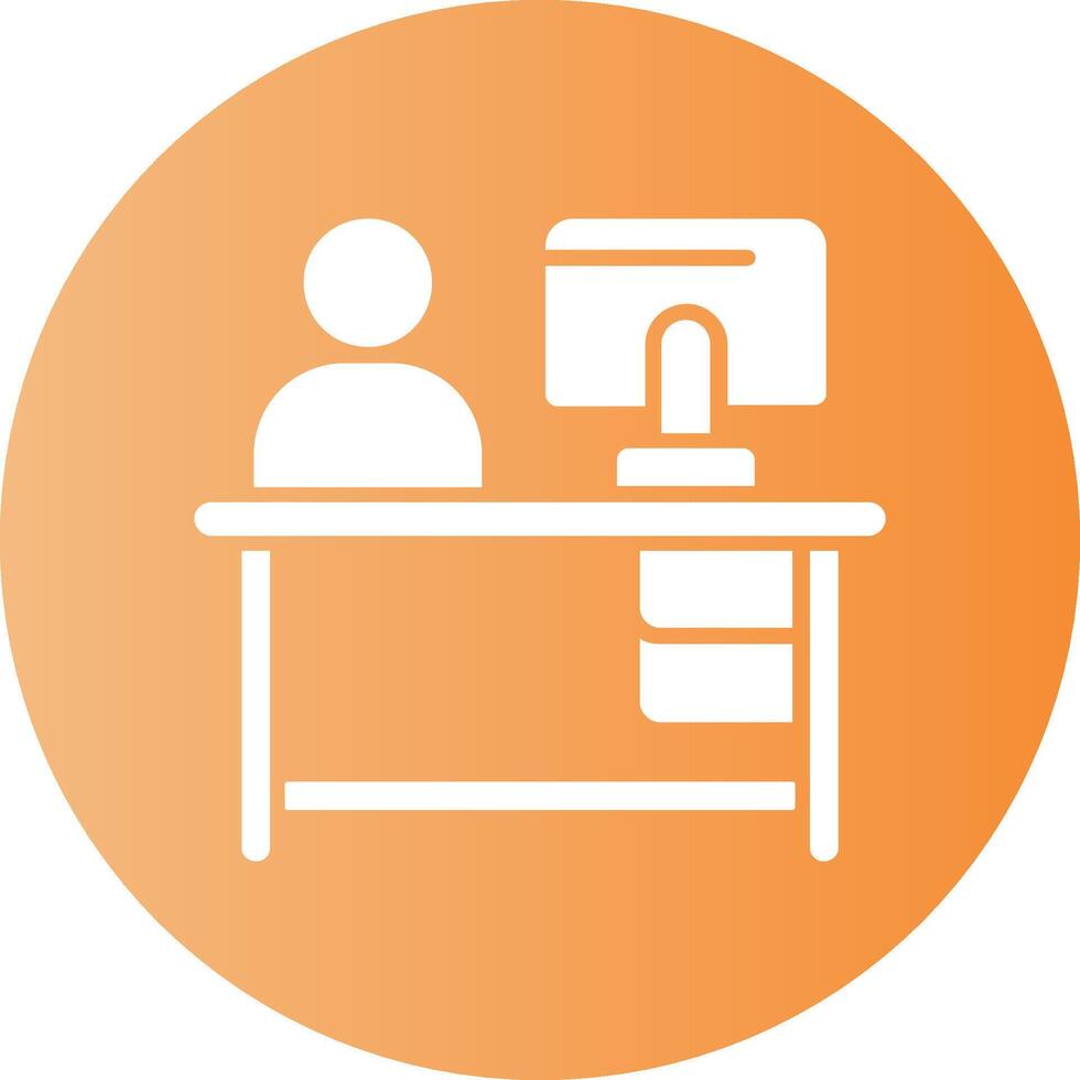 Employment Office Gradient Circle Icon vector