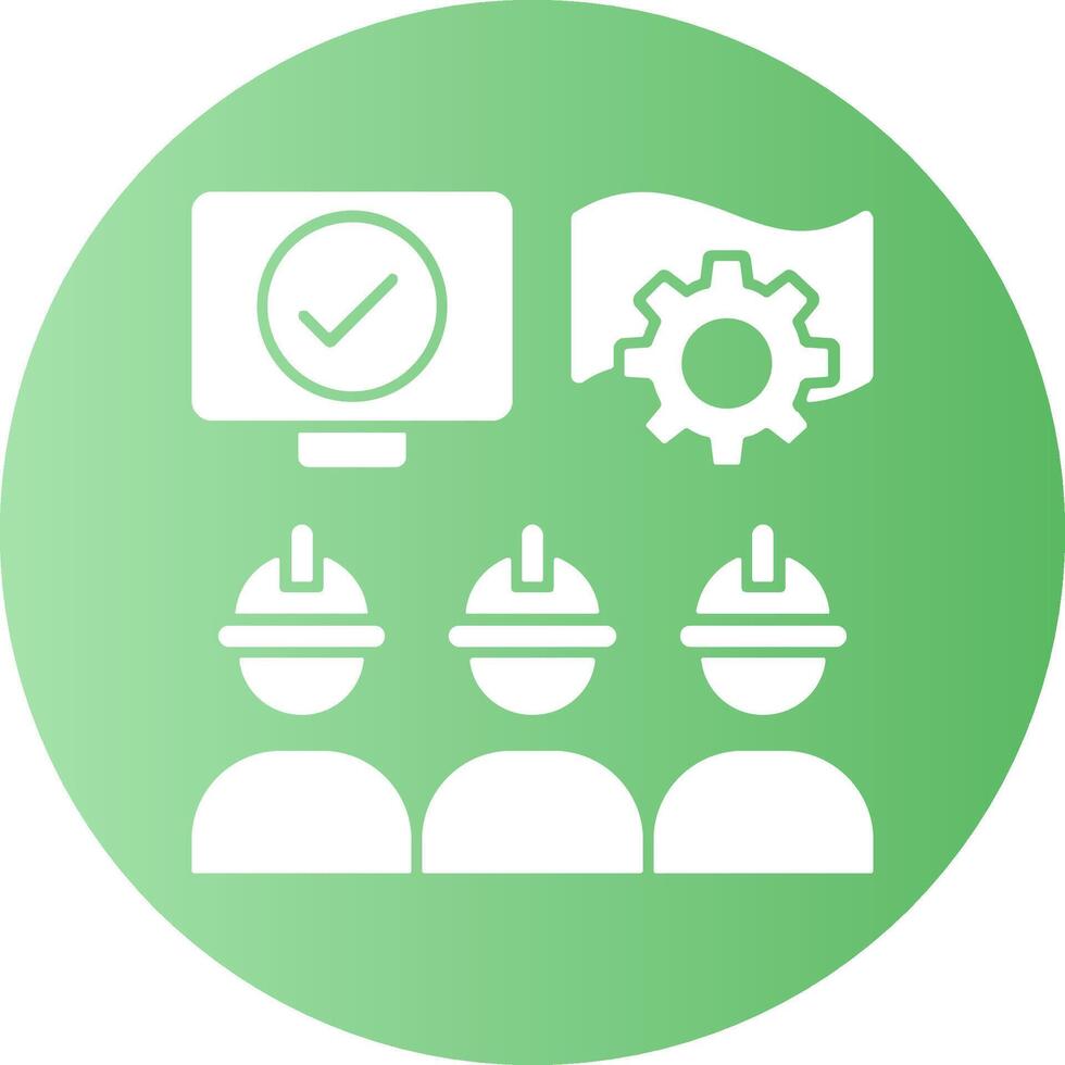 Labour Rights Protest Gradient Circle Icon vector
