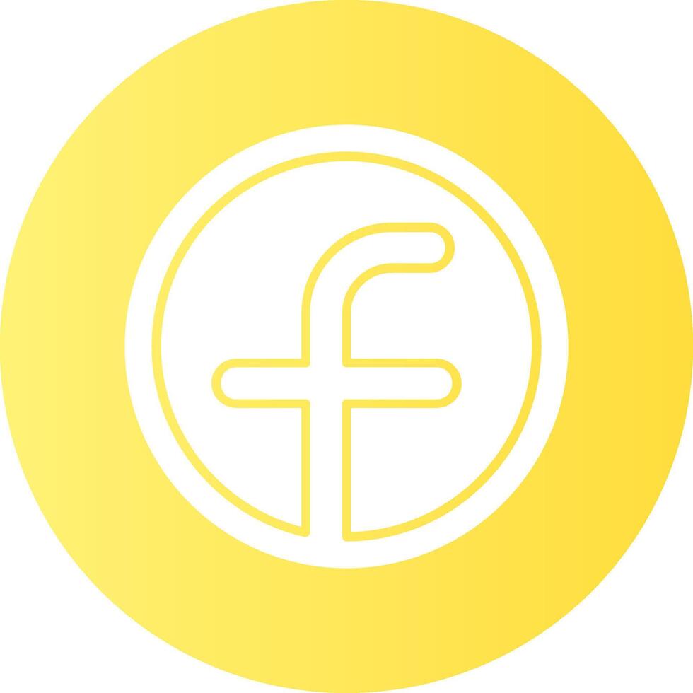Facebook Gradient Circle Icon vector
