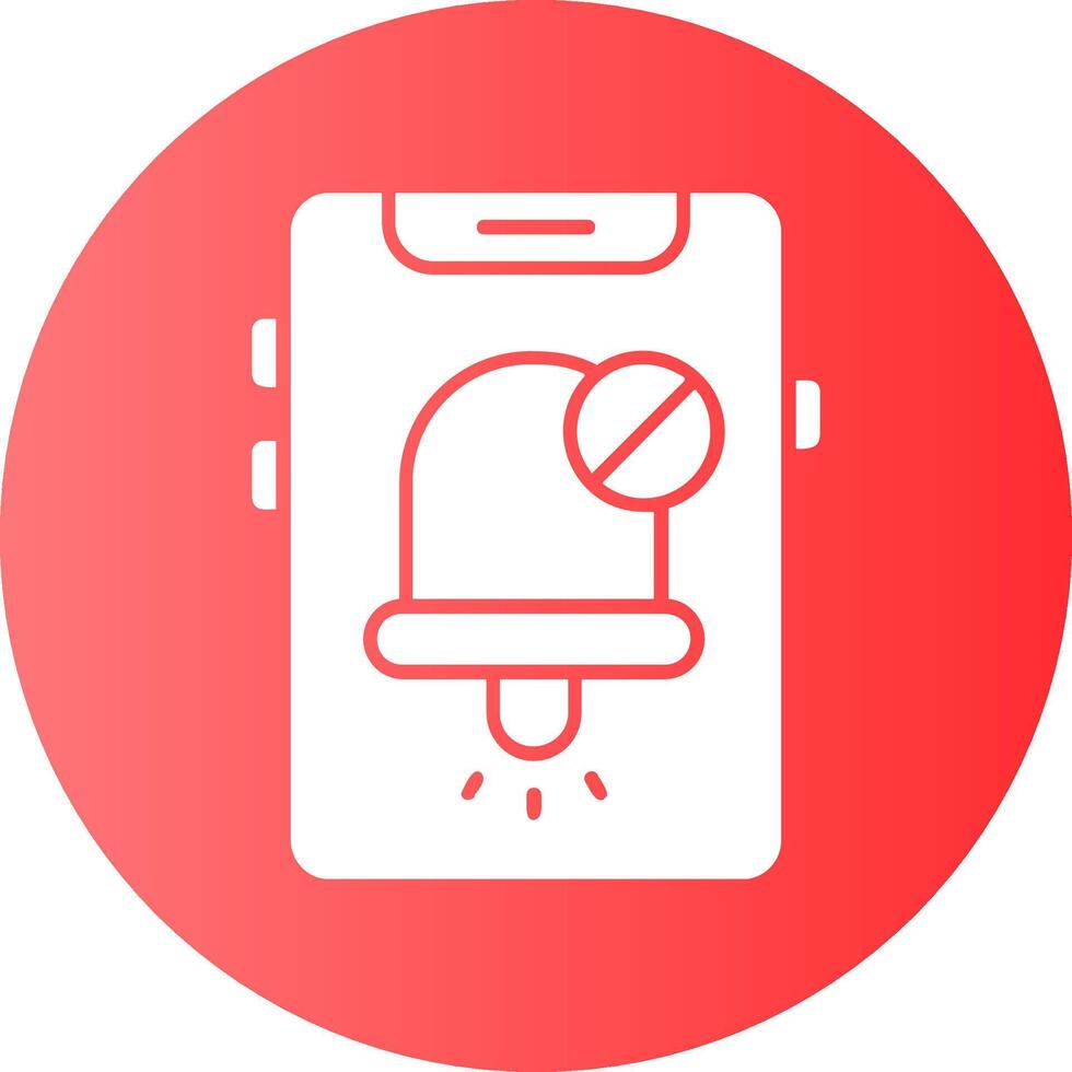 Notifications off Gradient Circle Icon vector