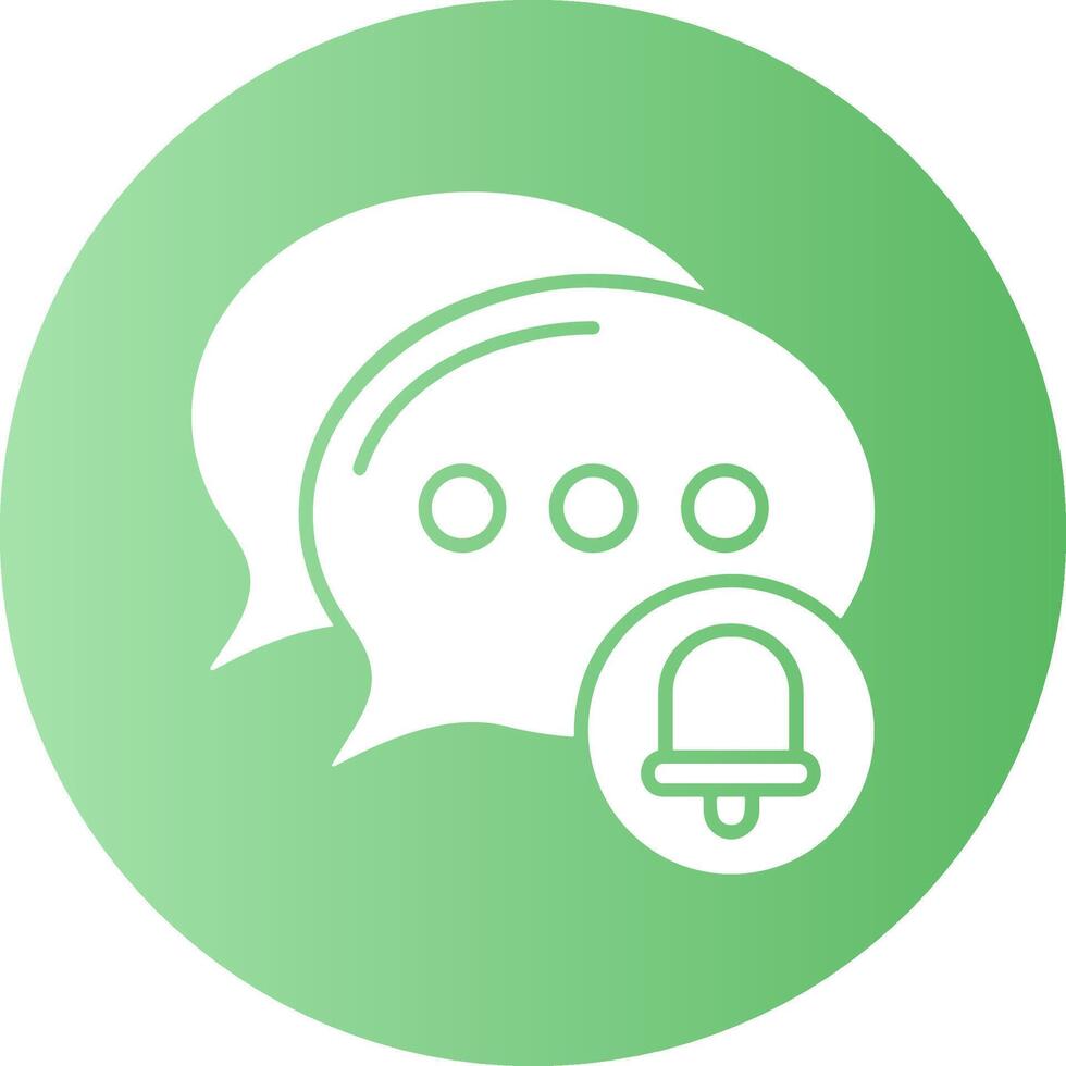 Silent mode Gradient Circle Icon vector