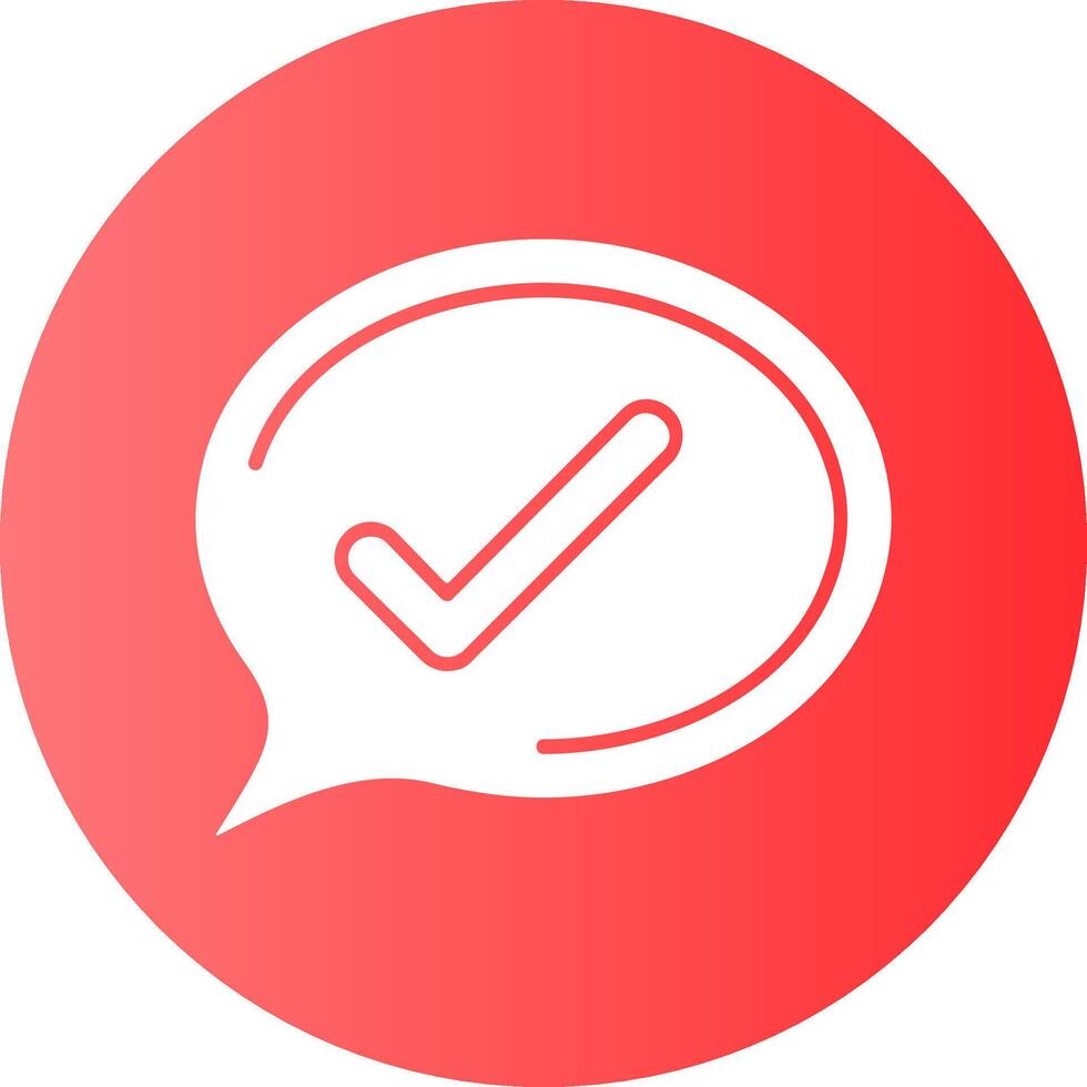 Checkmark Red Circle Icon Design vector