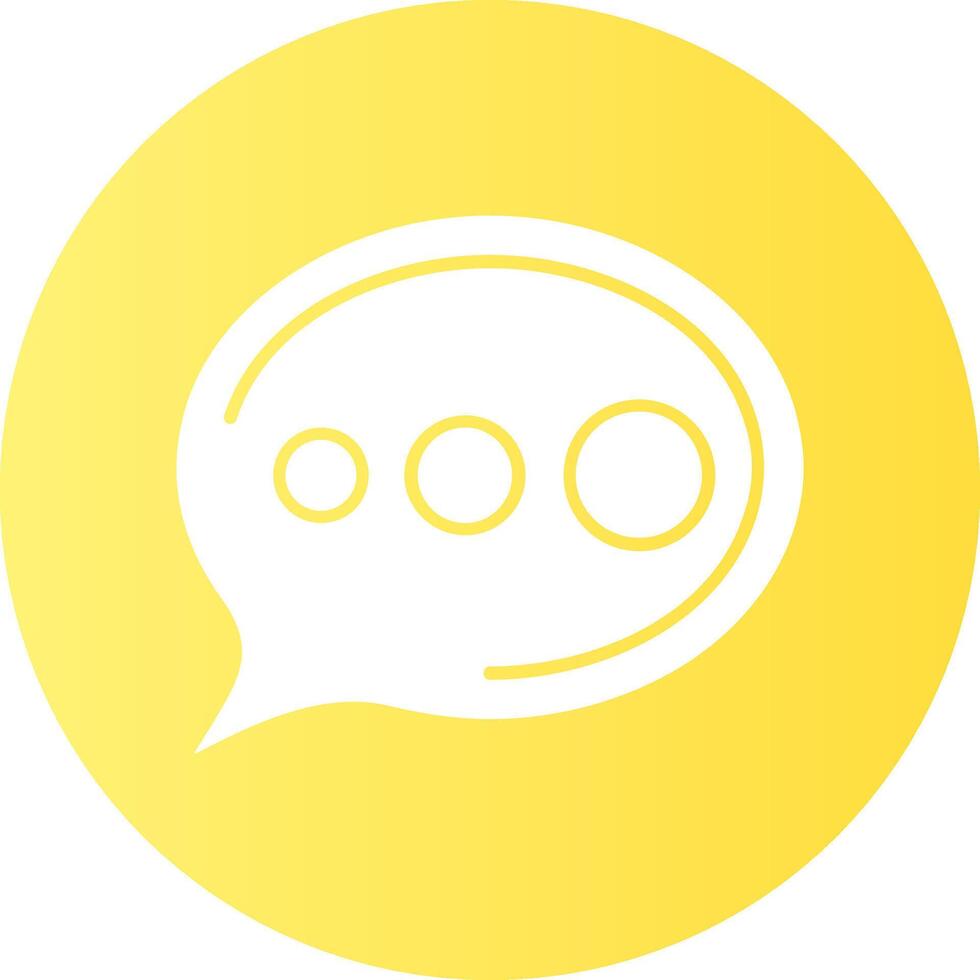 Chat message Gradient Circle Icon vector
