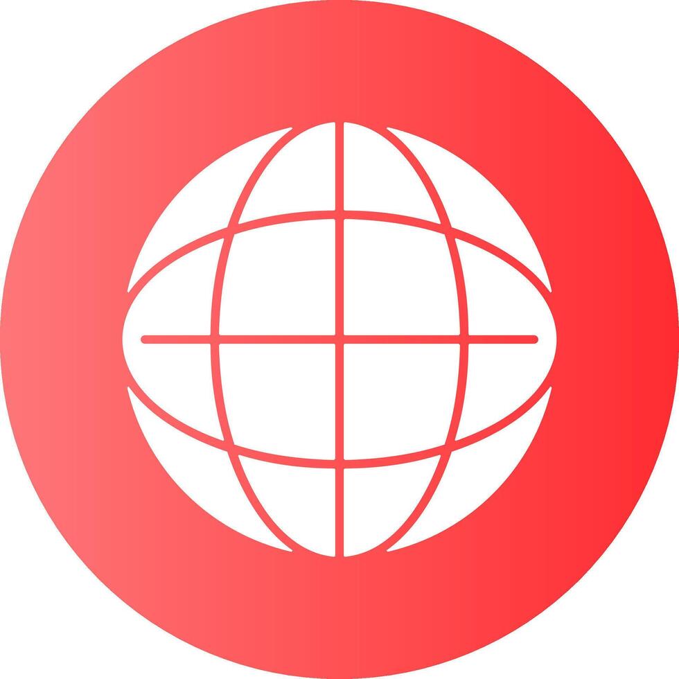 World Gradient Circle Icon vector