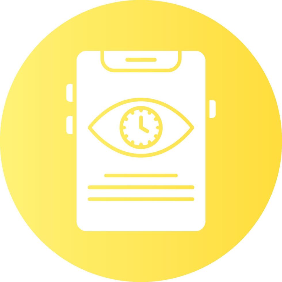 Screen timeout Gradient Circle Icon vector