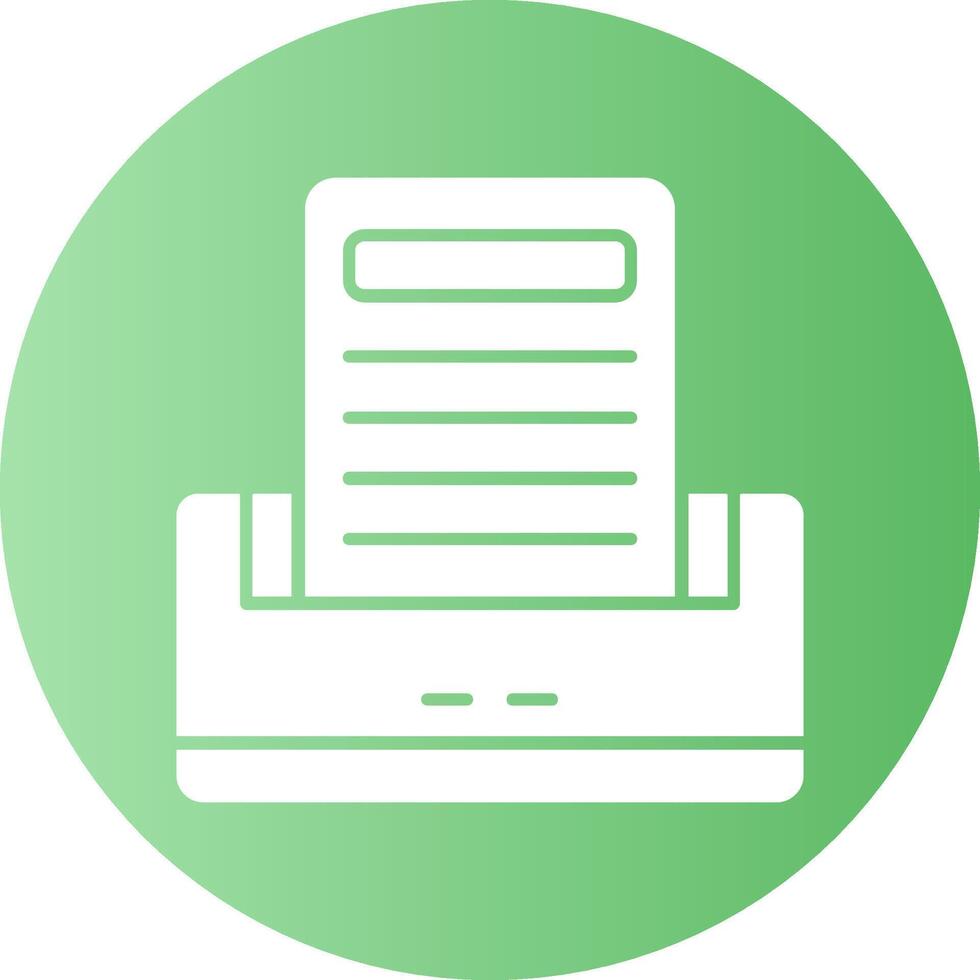 Print job Gradient Circle Icon vector