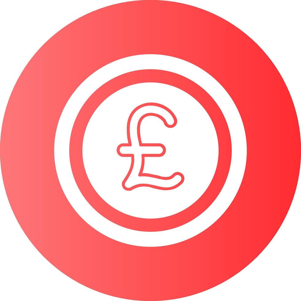 British Pound Sterling Sign Gradient Circle Icon vector