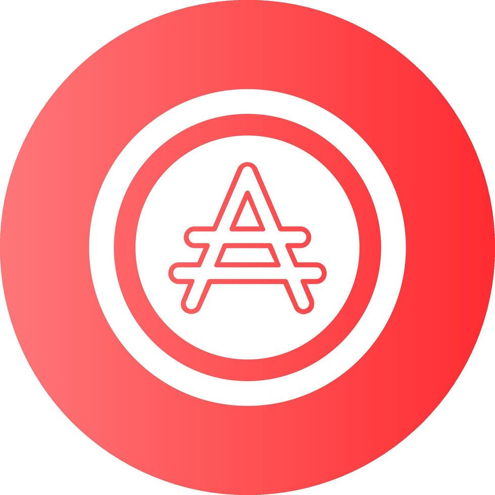 Argentine Peso Sign Gradient Circle Icon vector