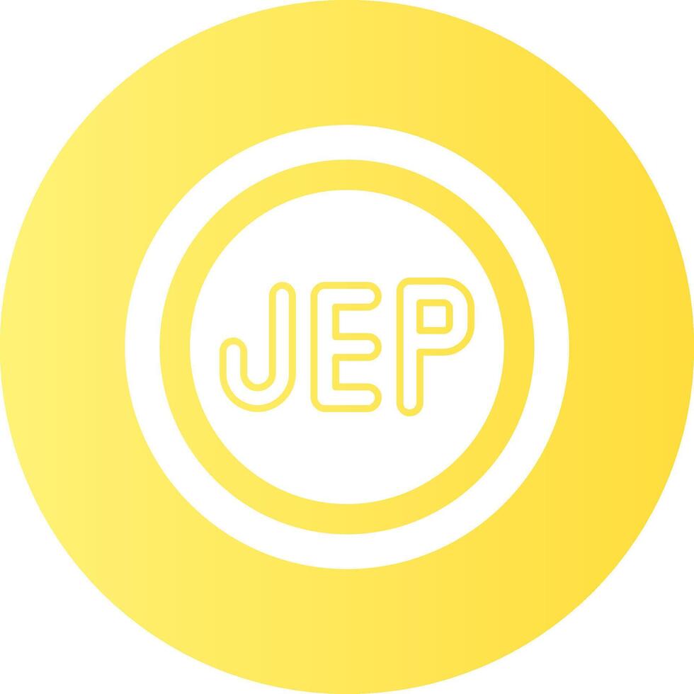 Jersey Pound Sign Gradient Circle Icon vector