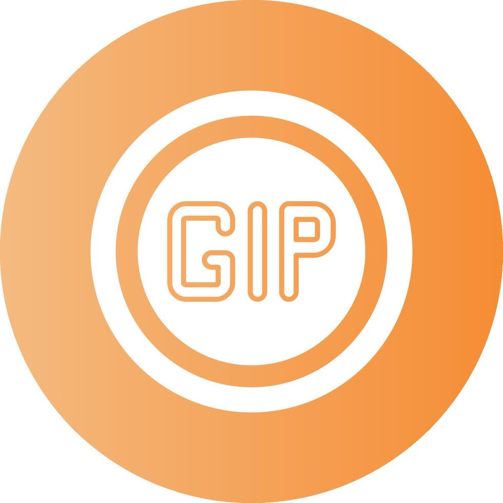 Gibraltar Pound Sign Gradient Circle Icon vector