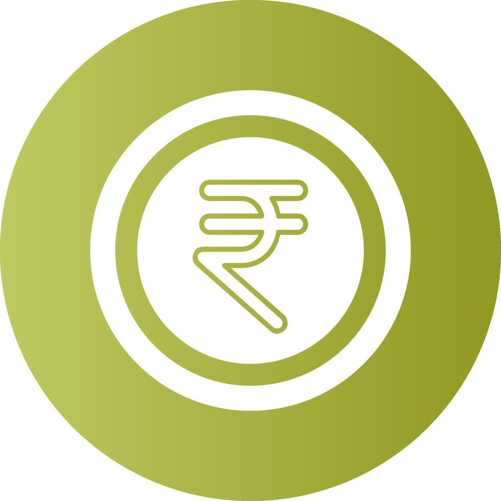 Indian Rupee Sign Gradient Circle Icon vector