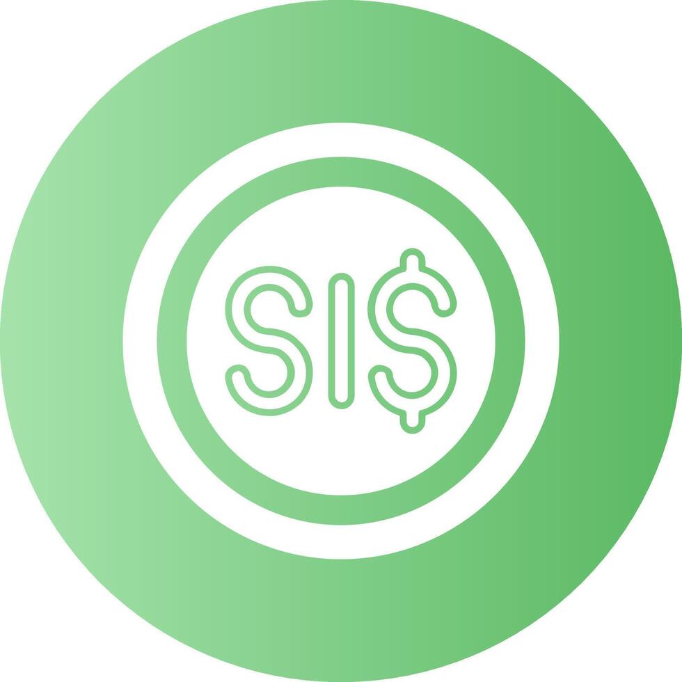 Solomon Islands Dollar Sign Gradient Circle Icon vector