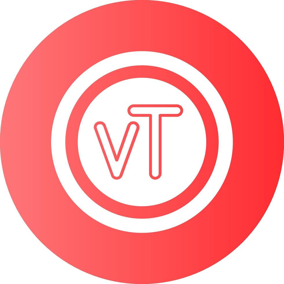 Vanuatu Vatu Sign Gradient Circle Icon vector