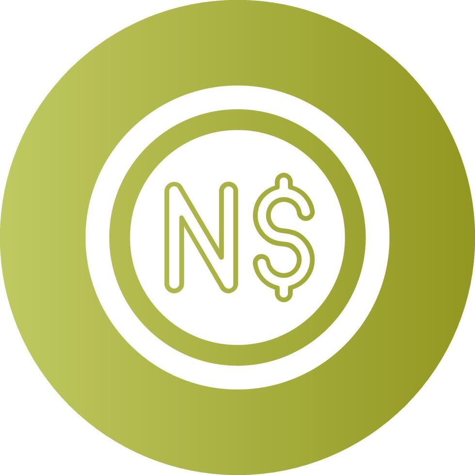 Kiribati Dollar Sign Gradient Circle Icon vector