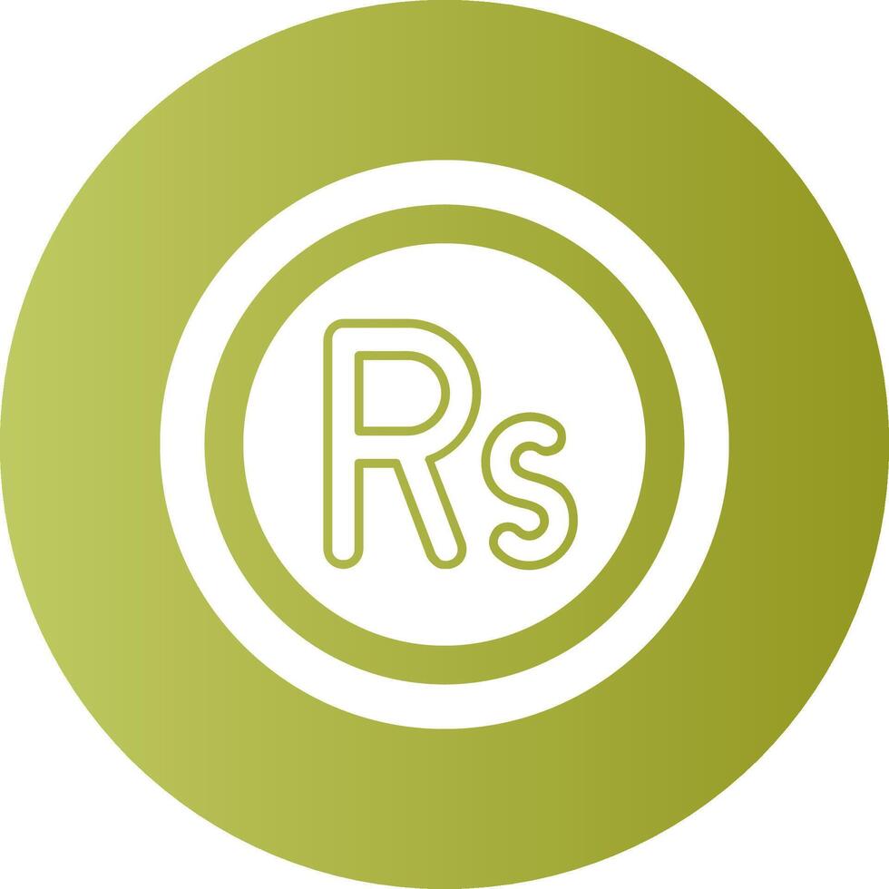 Pakistani rupee Sign Gradient Circle Icon vector