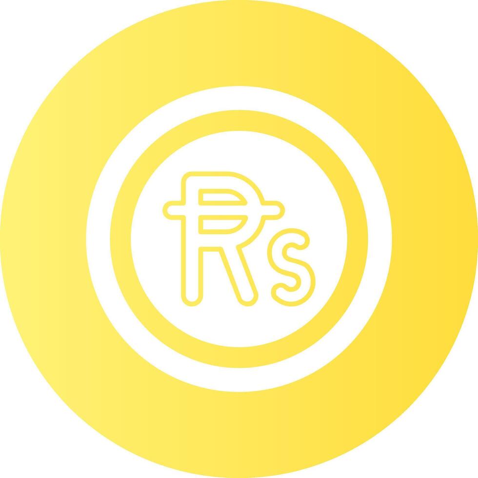 Mauritian Rupee Sign Gradient Circle Icon vector