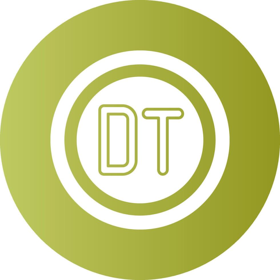 Tunisian Dinar Sign Gradient Circle Icon vector