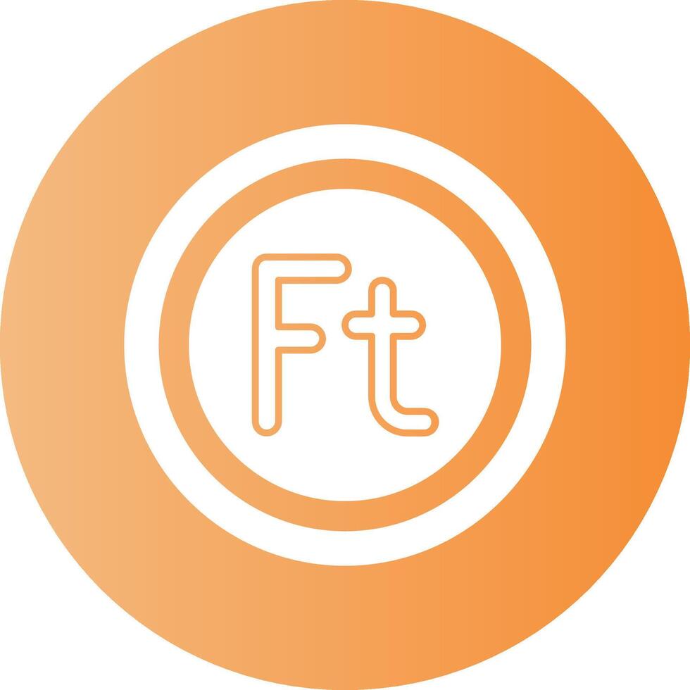 Hungarian Forint Sign Gradient Circle Icon vector
