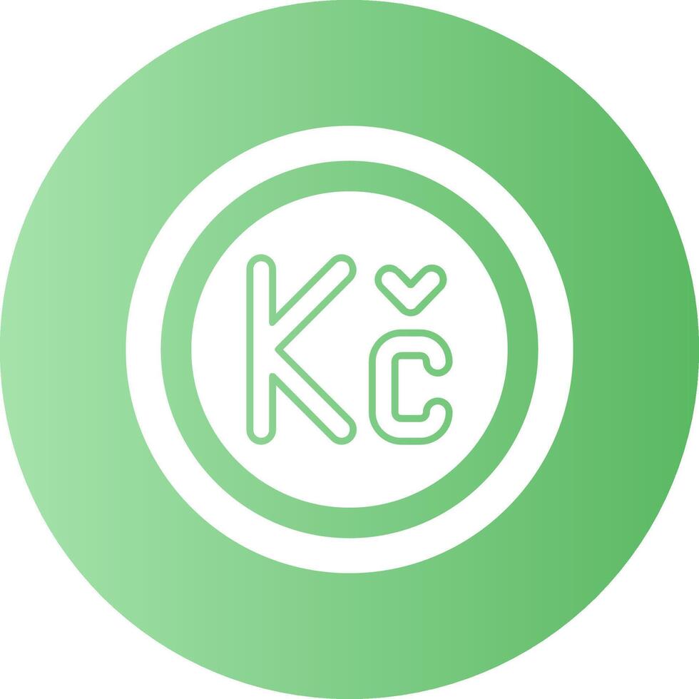 Czech Koruna Sign Gradient Circle Icon vector