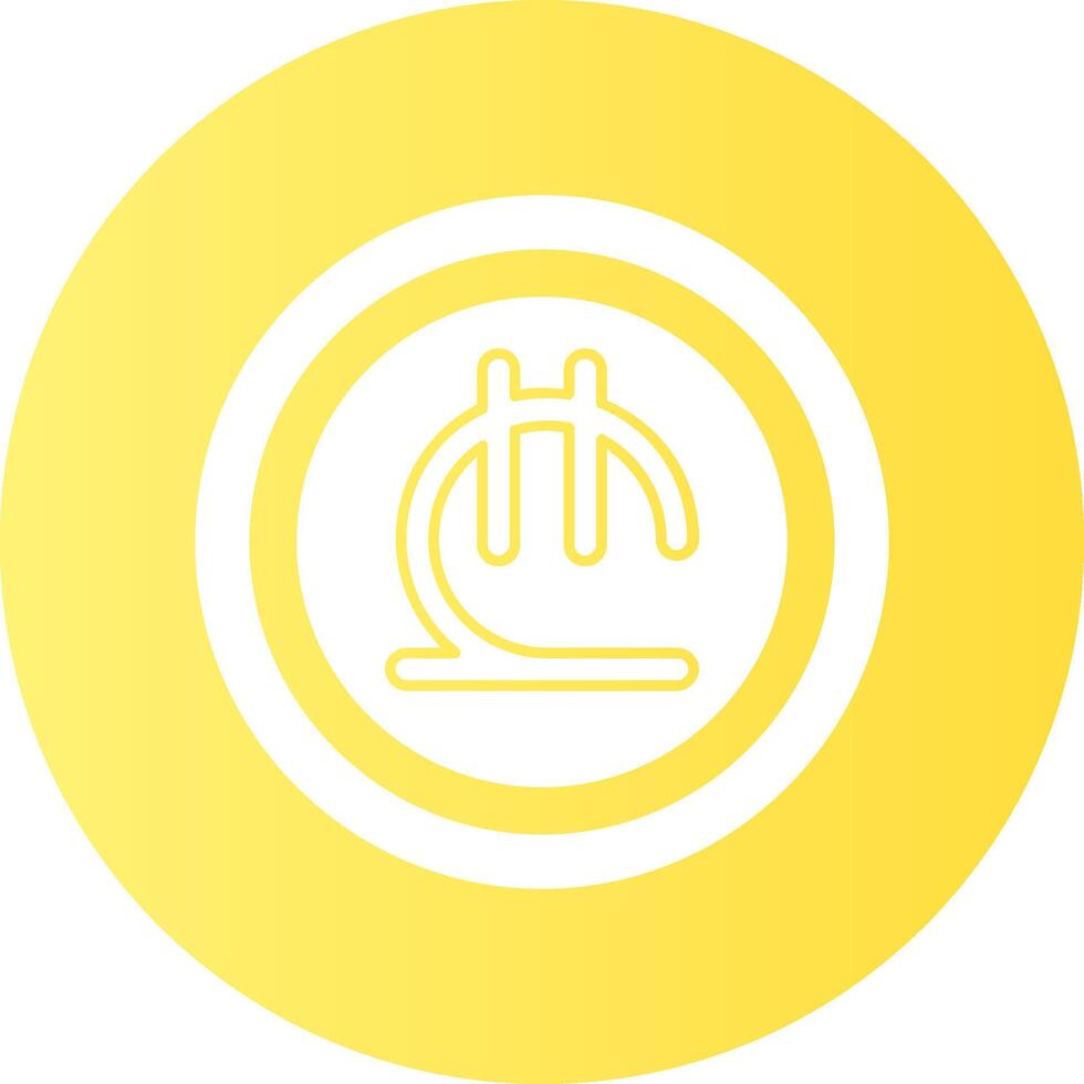 Georgian Lari Sign Gradient Circle Icon vector