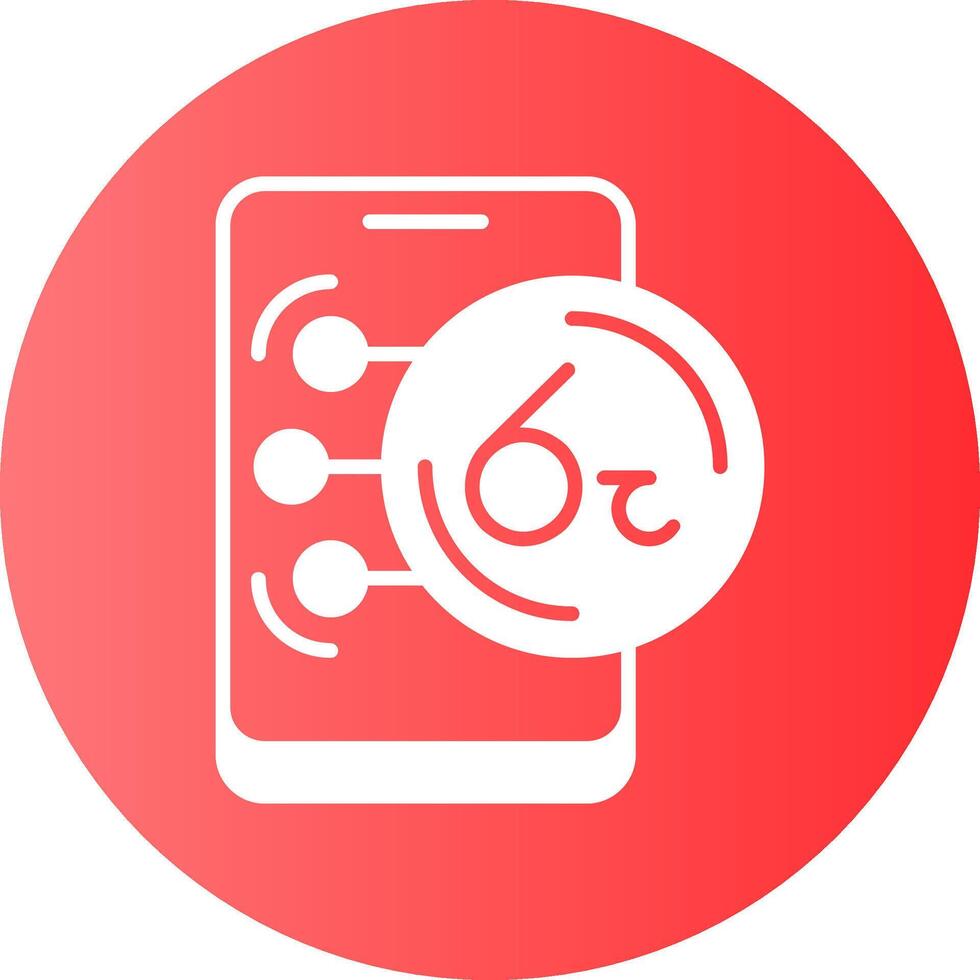 Sri Lankan Rupee in Mobile Gradient Circle Icon vector