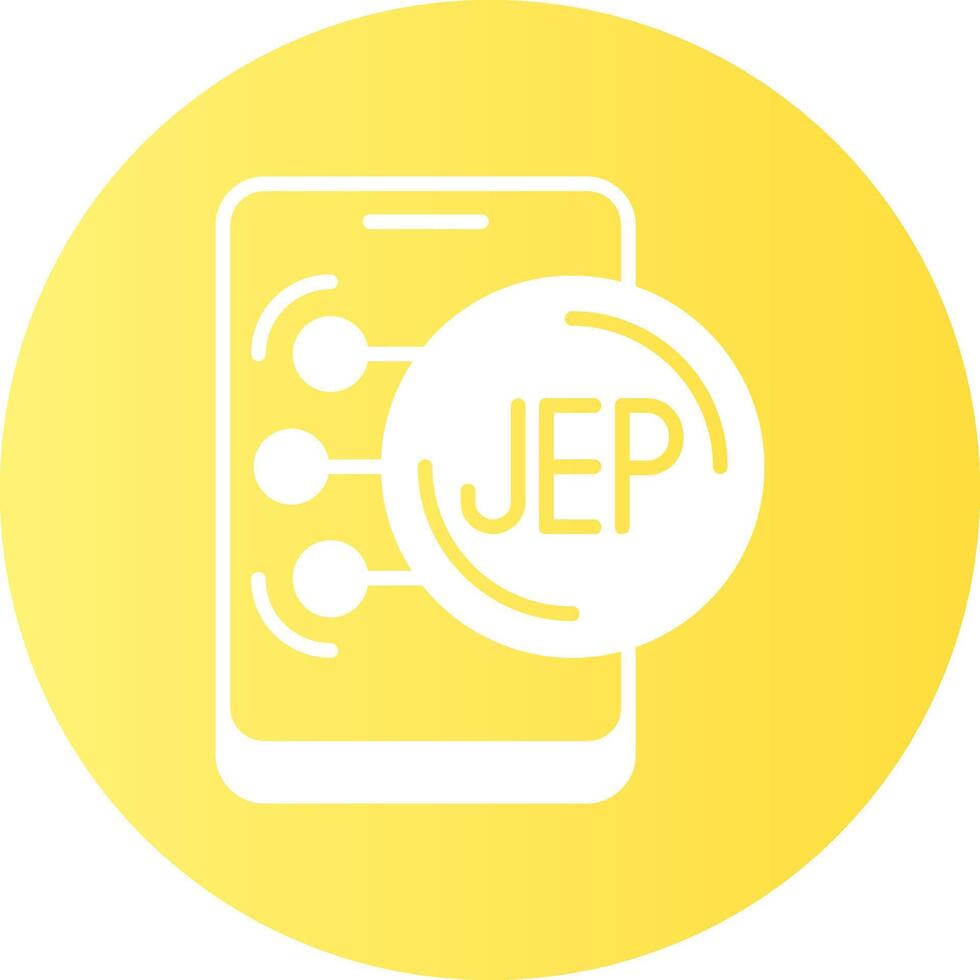 Jersey Pound in Mobile Gradient Circle Icon vector