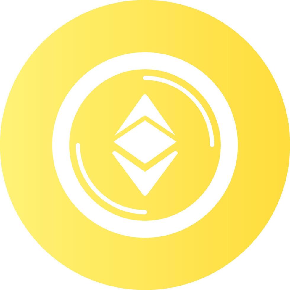 Ethereum Sign Gradient Circle Icon vector