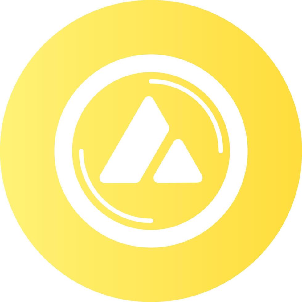 Avalanche Gradient Circle Icon vector