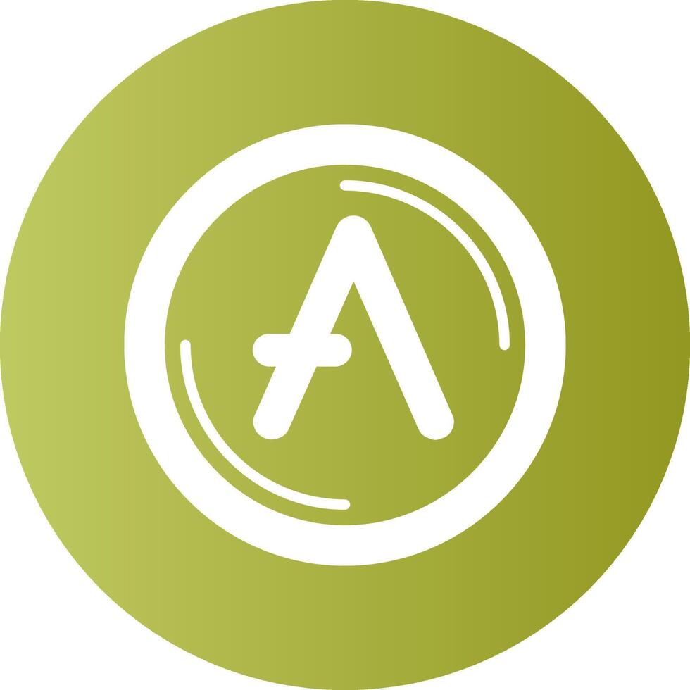 Aave Gradient Circle Icon vector