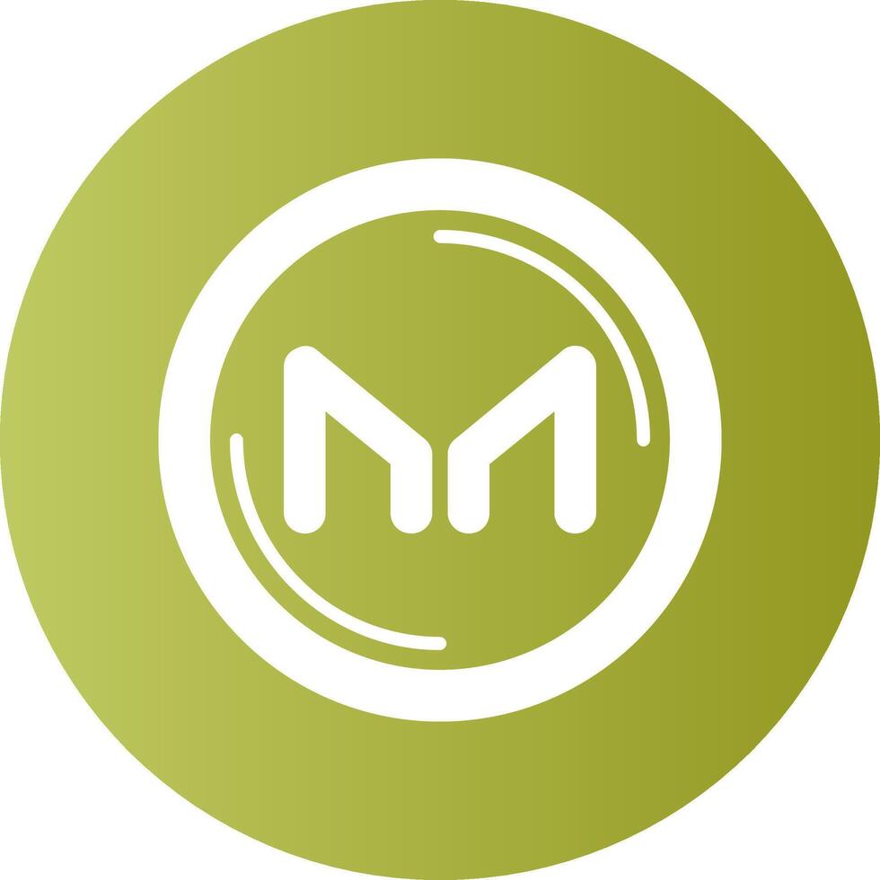 Maker Gradient Circle Icon vector