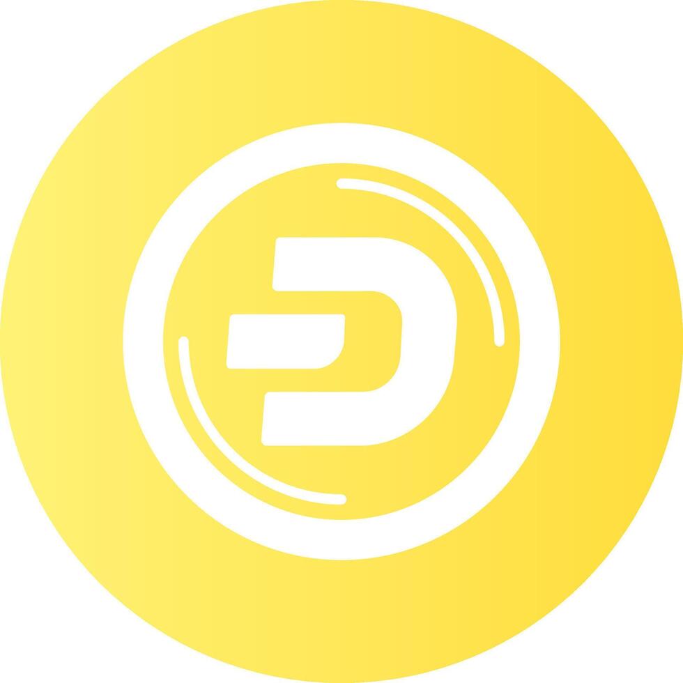 Dash Gradient Circle Icon vector