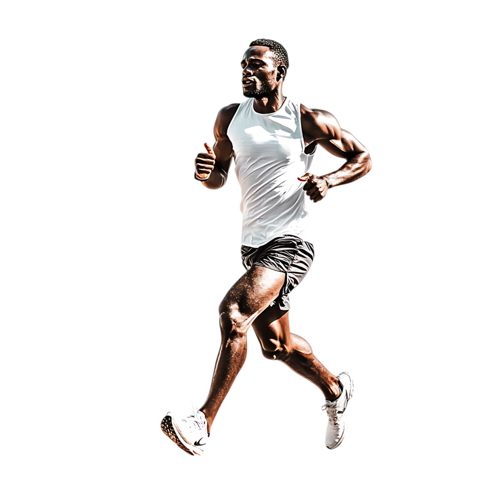 Runner Man Jogging Fitness Athlete Workout Exercise against transparent background png
