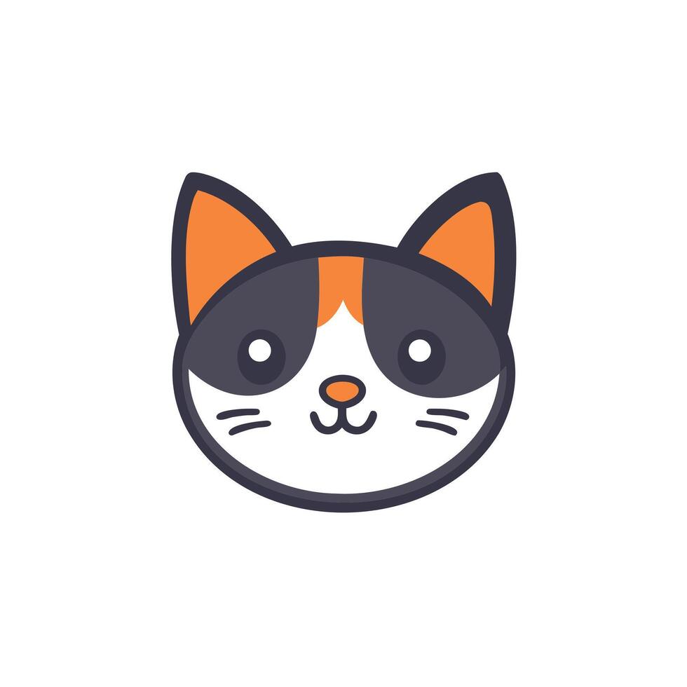 Cute Calico Cat Cartoon Illustration vector