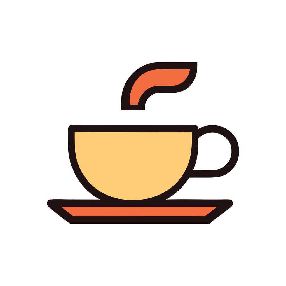 Warm Cup of Coffee Icon Illustration vector