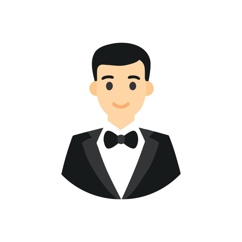 Man in Tuxedo Avatar Profile Picture Formal Wear vector