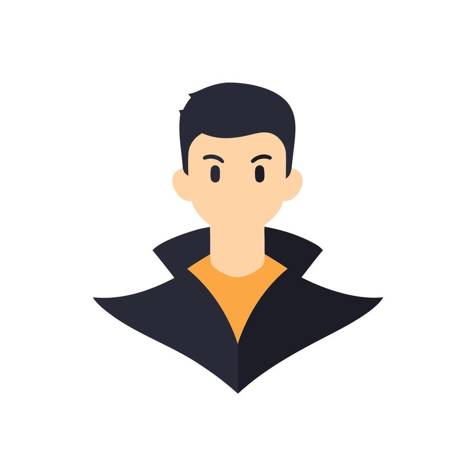 Simple Male Avatar Icon Flat Design Profile Picture vector