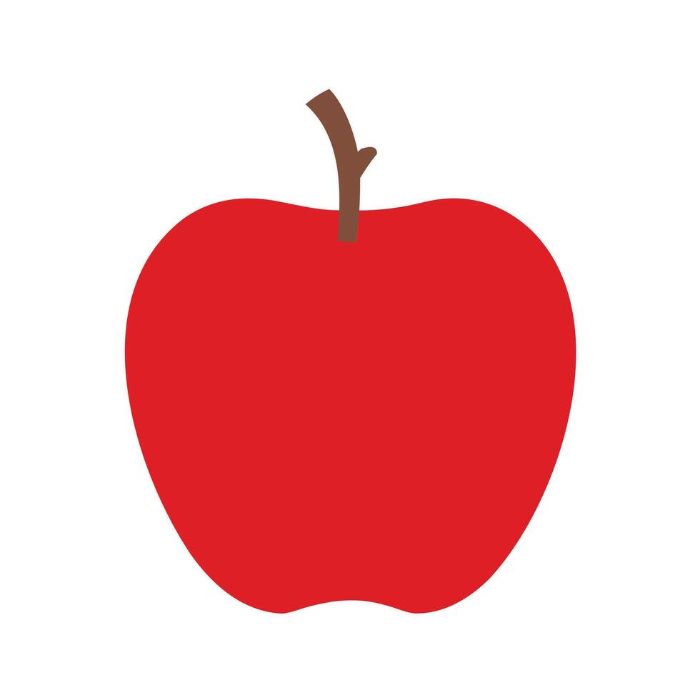 Red Apple A Crisp Clean Image of a Delicious Apple vector