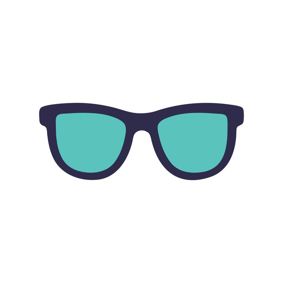 Teal Sunglasses Icon Design vector